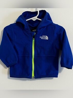 The North Face Fleece Full Zip Jacket Hoodie Infant 3-6mo Lightweight Blue